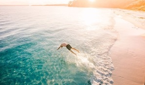 Make a splash in the clear waters of Jervis Bay National Park, in South Coast NSW. Photo: Tim Clark