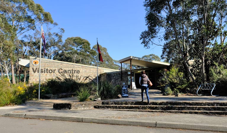 A visitor at Blue Mountains Heritage Centre, Blackheath. Photo: E Sheargold/OEH.