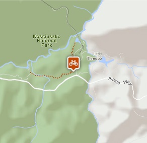 Map of Muzzlewood track, Kosciuszko National Park. Map: OEH