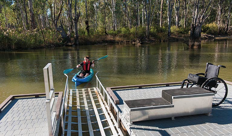 Edward River Bridge kayak launch. Photo: Rhys Leslie