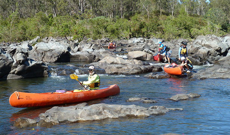 Canoeing the Mann River, Nymbodia National Park. Photo: D Parkin