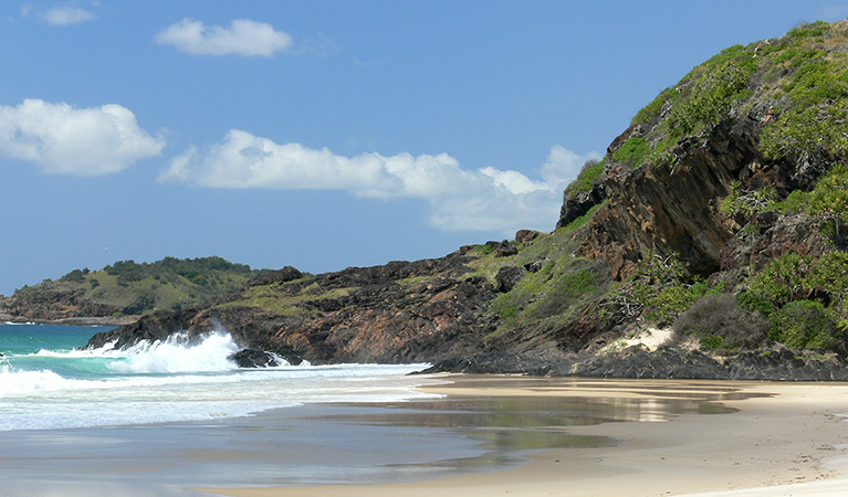 Beach and rocky headland in Yarriabini National Park. Photo: Shane Ruming